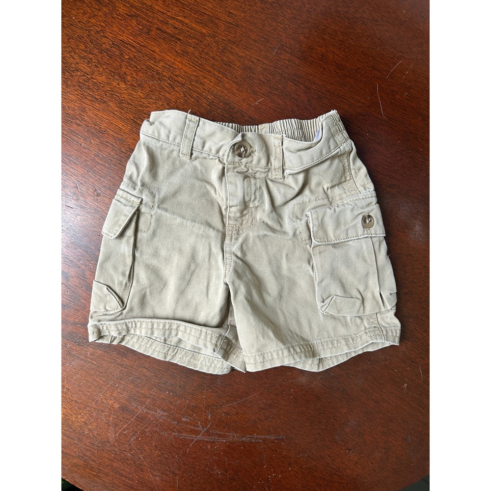 Ralph Lauren Baby Boys Khaki Cargo Shorts 18M Tan Cotton Twill Utility
